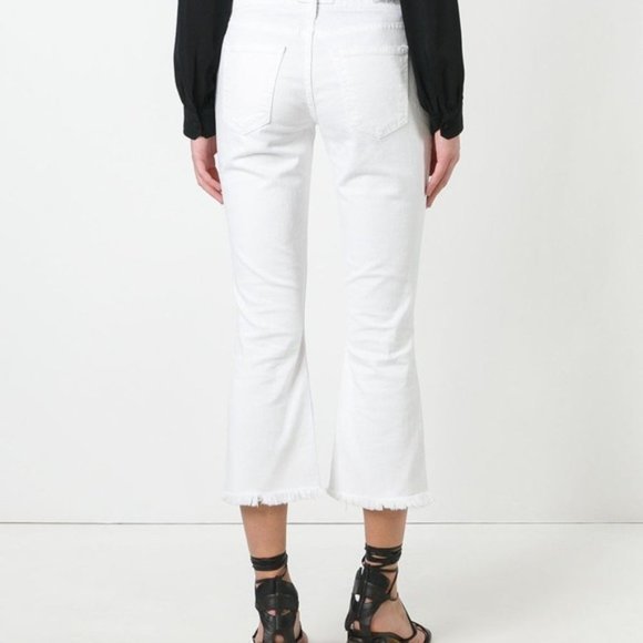 Current/Elliott The Cropped Flip Flop White Jean - Picture 3 of 5